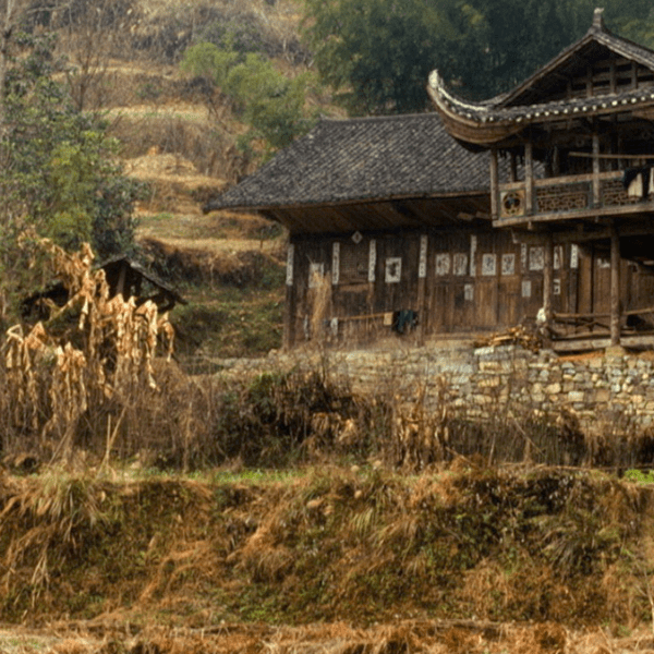 image of a house in a field